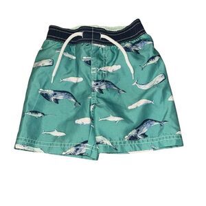 Kid's Old Navy Whale Print Swimsuit Board Shorts